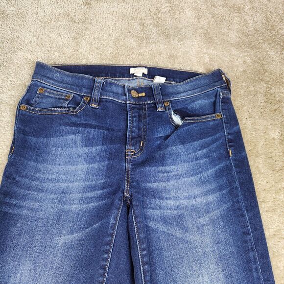 J. Crew Stretch Low-Rise Skinny-Leg Women's Size 26/28 Blue Denim Jeans #581 - Picture 2 of 10